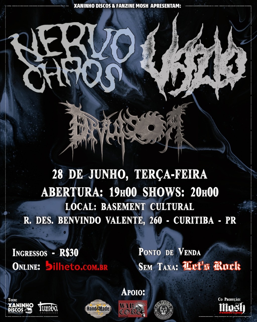 DIVULSOR: Banda é confirmada ao lado de NervoChaos e Vazio em Curitiba/PR, saiba mais!
