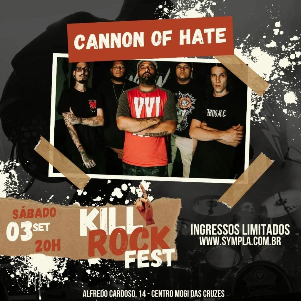 CANNON OF HATE: presente no Kill Rock Fest neste sábado