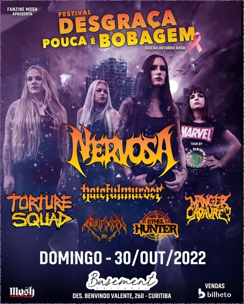 Nervosa se apresenta em Curitiba em outubro