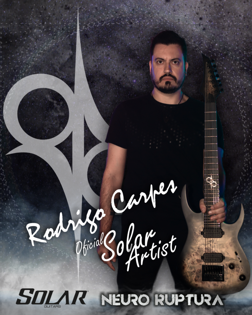 NEURO RUPTURA: Rodrigo Carpes fecha parceria com a Solar Guitars
