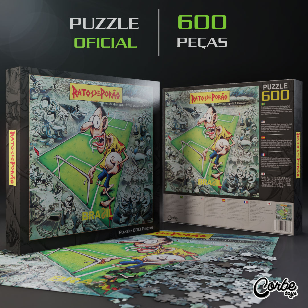 Corbe Toys lança puzzle com a capa do álbum “Brasil”, clássico do Ratos de Porão