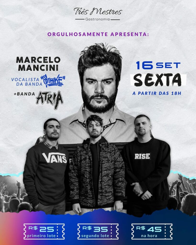 ATRIA: show nesta sexta-feira com Marcelo Mancini