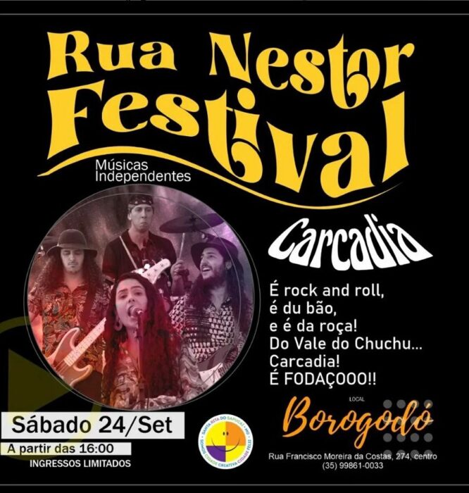 CARCADIA: último show do mês será no Rua Nestor Festival neste sábado