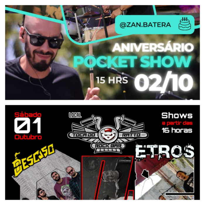ETROS: shows neste final de semana em São Paulo/SP