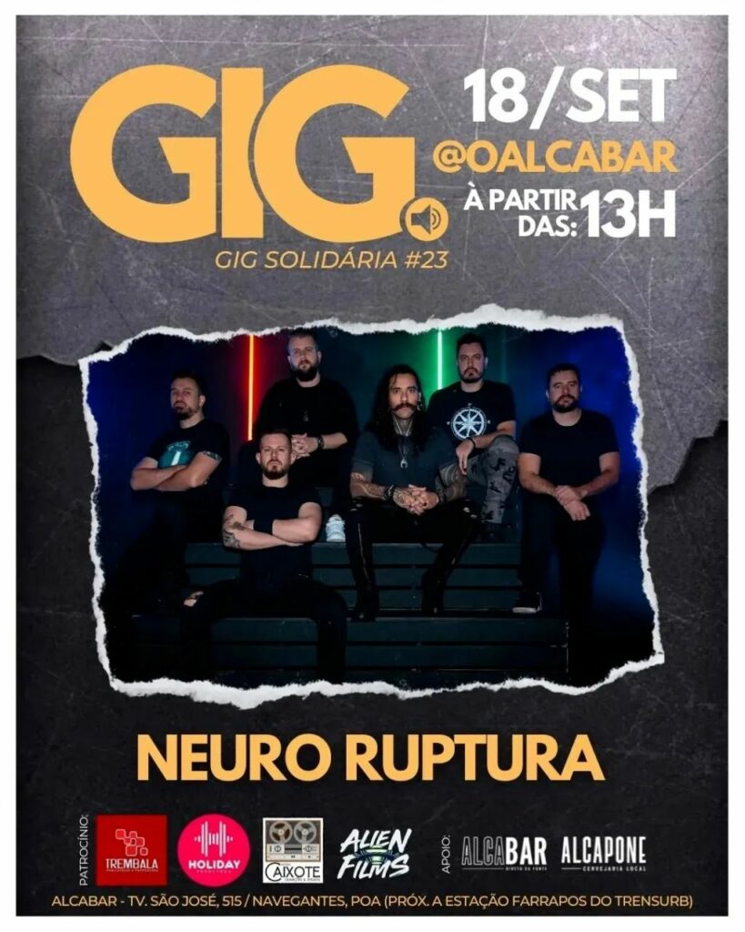 NEURO RUPTURA: show neste domingo na Gig Solidária #23