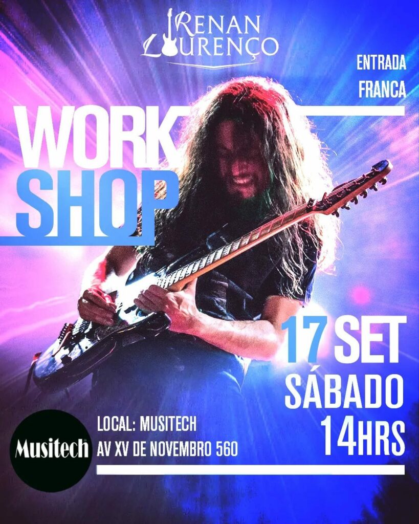 RENAN LOURENÇO: músico fará workshop gratuito no Paraná