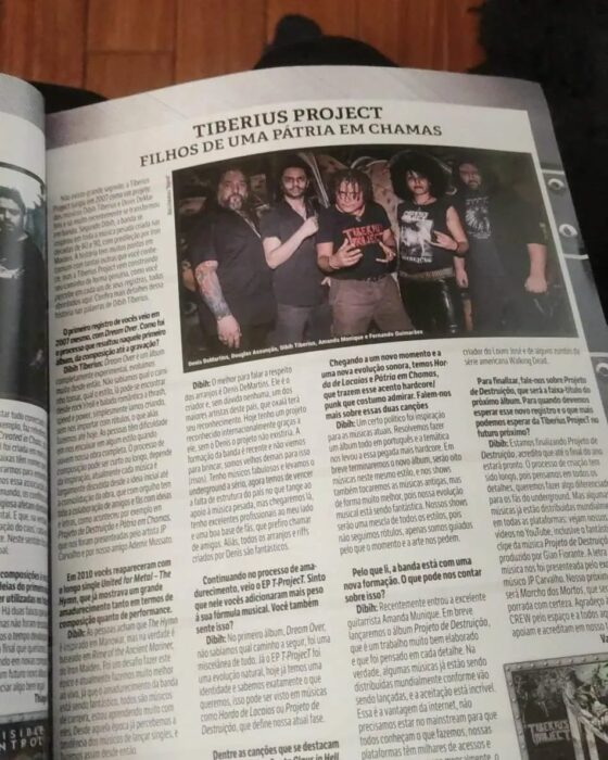 TIBERIUS PROJECT: divulgada entrevista para a nova edição da Roadie Crew Magazine