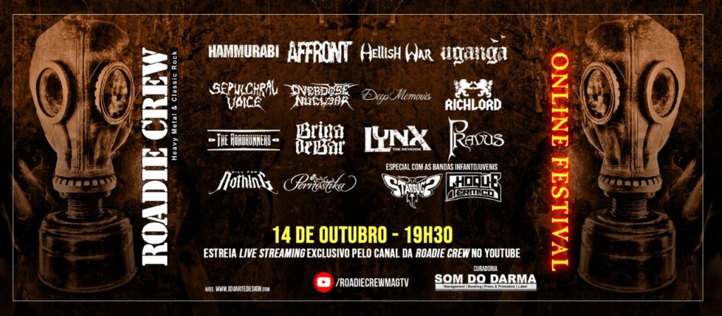 Saiba os destalhes da edição #31 do ROADIE CREW – ONLINE FESTIVAL
