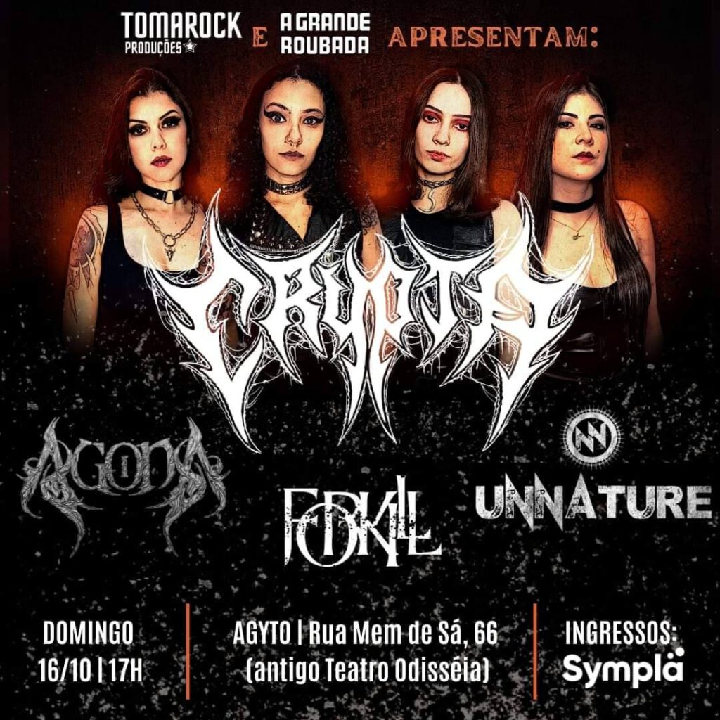 Forkill: Show com a CRYPTA neste domingo no Rio de Janeiro
