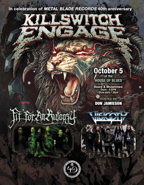 KILLSWITCH ENGAGE será headliner em show de aniversário de 40 anos da METAL BLADE