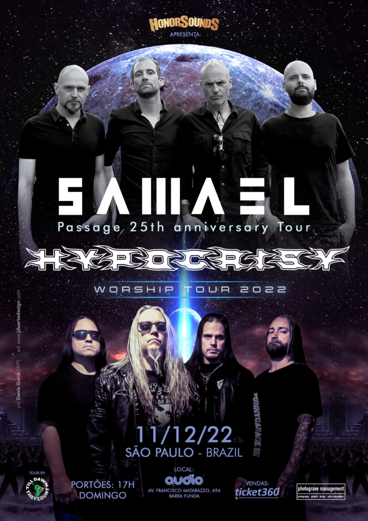 HYPOCRISY e SAMAEL se unem para show único e exclusivo em São Paulo