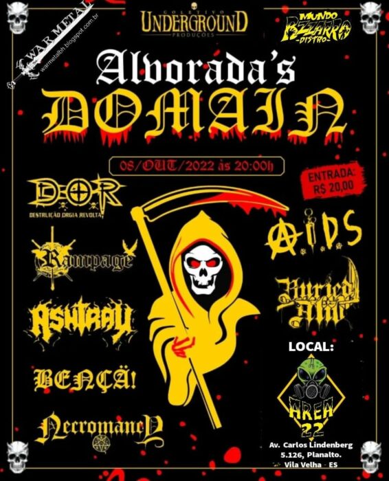 ASHTRAY: presente no evento Alvorada’s Domain em Vilha Velha/ES