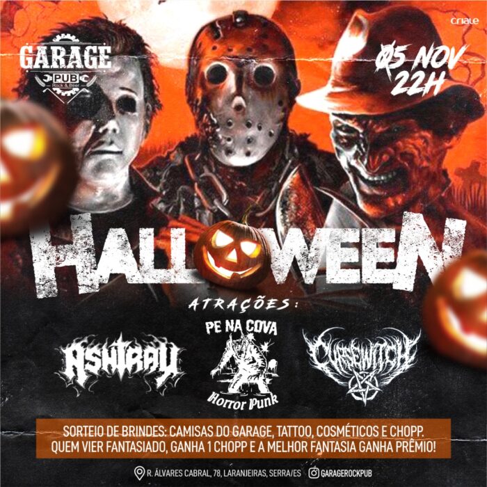 ASHTRAY: presente em show de Halloween no dia 05 de novembro em Serra/ES