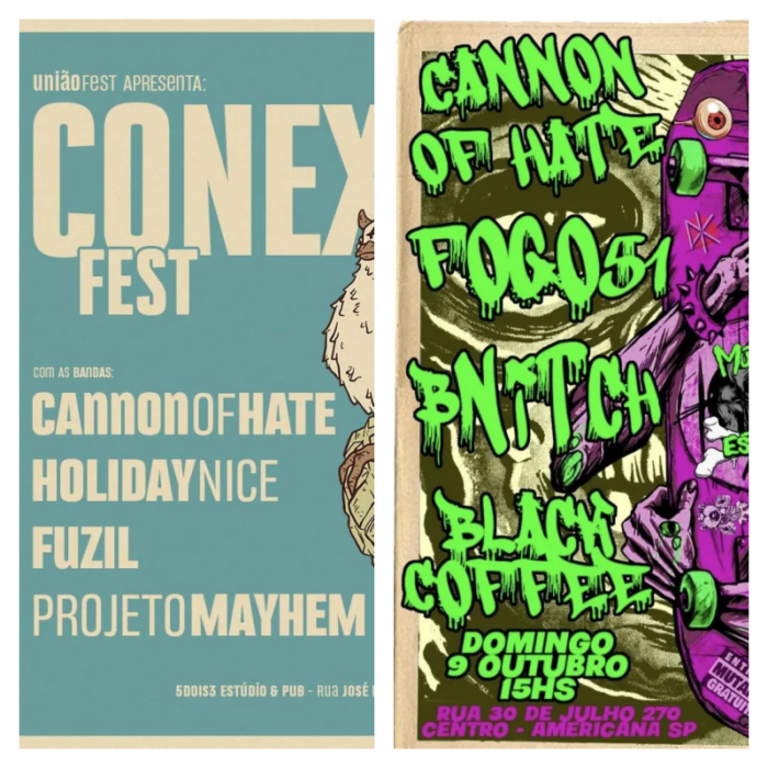 CANNON OF HATE: dois shows divulgados para o próximo final de semana