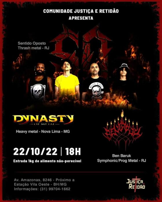 DYNASTY OF METAL: banda confirma show em Belo Horizonte no dia 22 de outubro