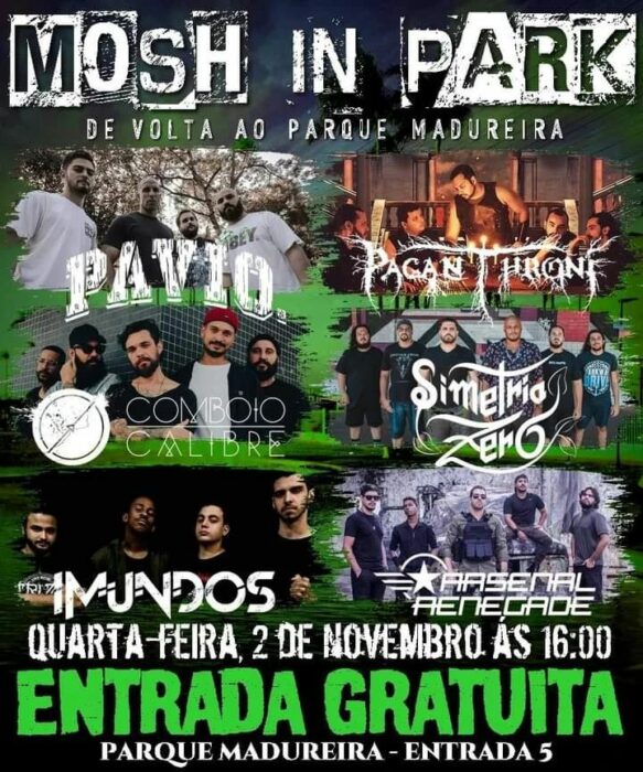 SIMETRIA ZERO: “Mosh In Park” acontecerá no feriado do dia 2 de novembro no Rio de Janeiro