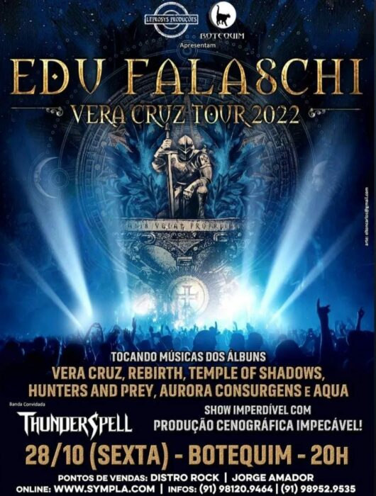 THUNDERSPELL: confirmada como banda de abertura do show de Edu Falaschi em Belém