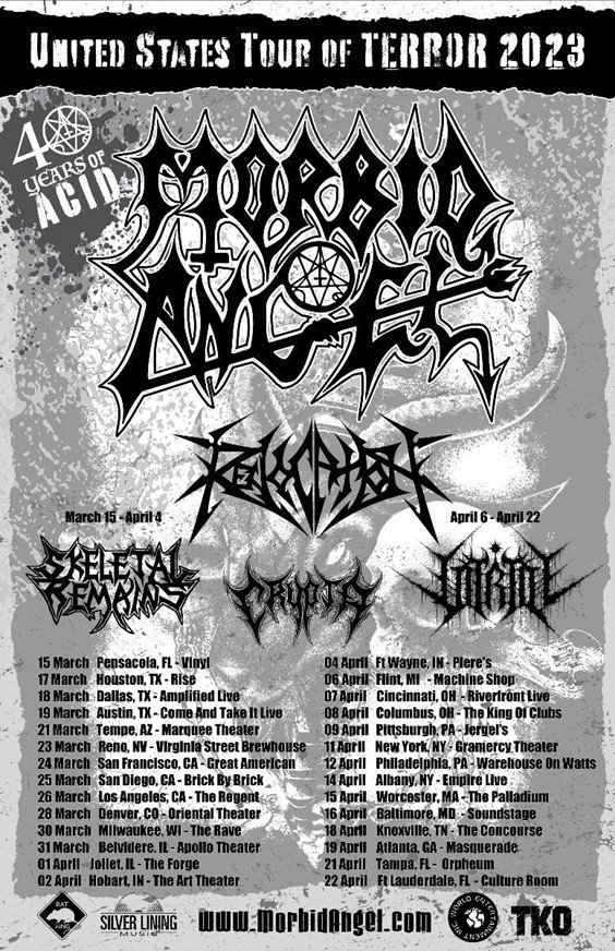 CRYPTA sairá em turnê pelos Estados Unidos com MORBID ANGEL e REVOCATION em 2023