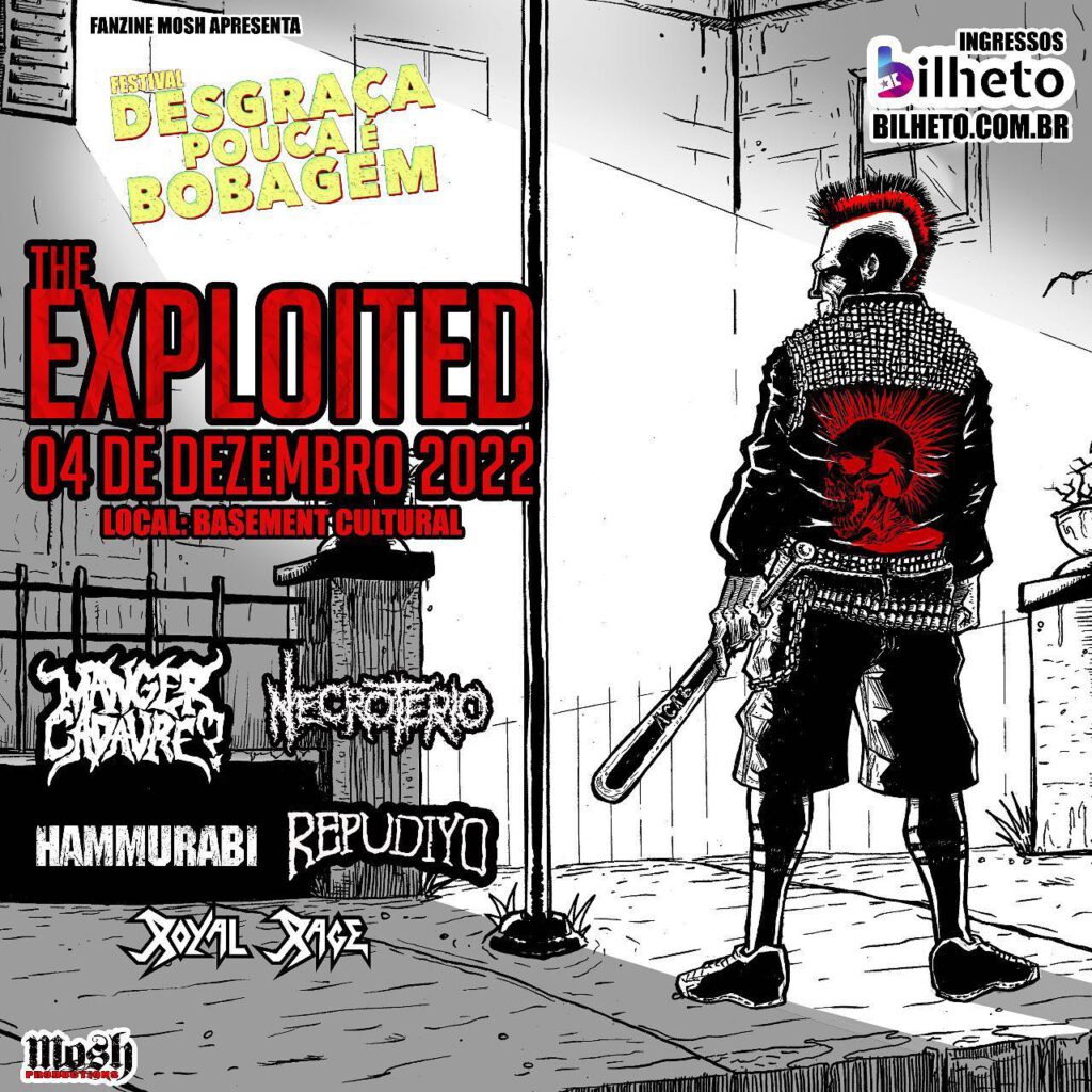 Royal Rage: Show com o lendário The Exploited em dezembro