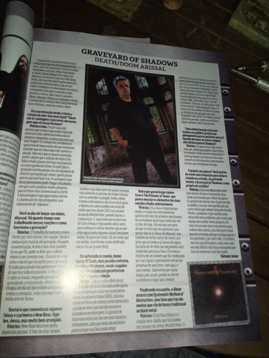 GRAVEYARD OF SHADOWS: destaque em entrevista para a nova edição da Roadie Crew Mag.