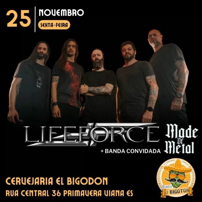 LIFEFORCE: confirmado show em Viana/ES dia 25 de novembro