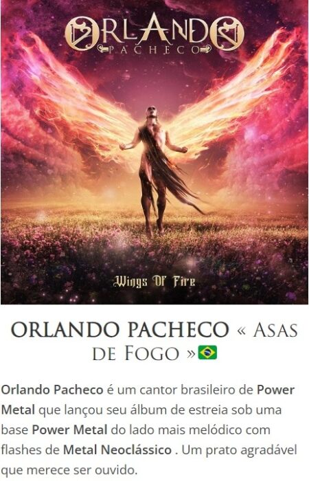 ORLANDO PACHECO: álbum de estreia colecionando elogios em sites e blogs pelo mundo