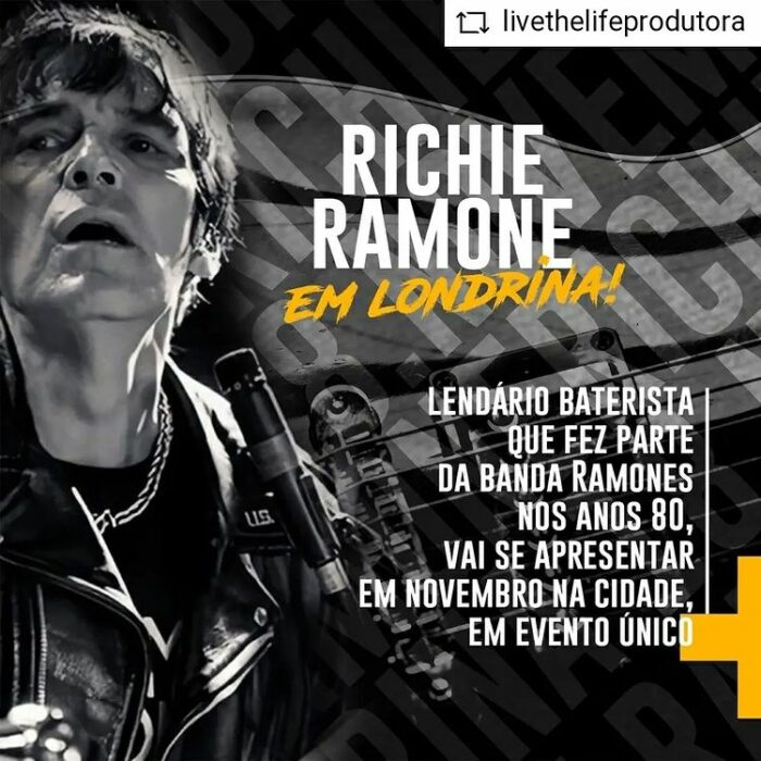 RENAN LOURENÇO: guitarrista confirmado em show de Richie Ramone dia 18 de novembro