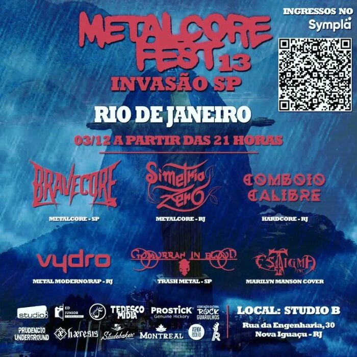 SIMETRIA ZERO: grupo se apresentará no Metalcore Fest 13 no dia 3 de dezembro