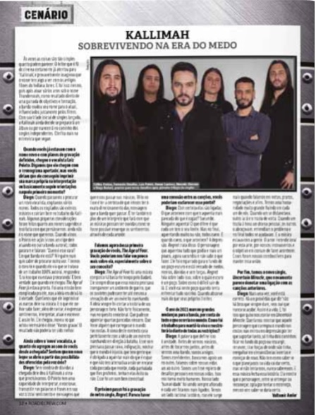 KALLIMAH: banda concede entrevista para a edição 272 da Roadie Crew Magazine