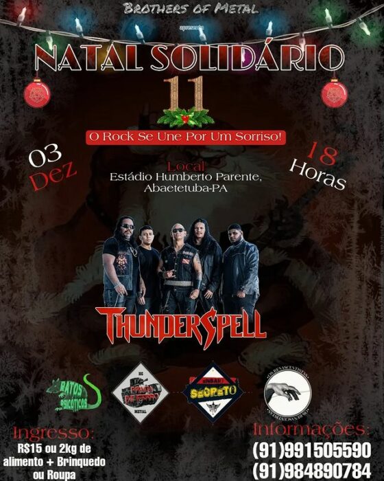 THUNDERSPELL: grupo marcará presença em show no “Natal Solidário” de Abaetetuba/PA