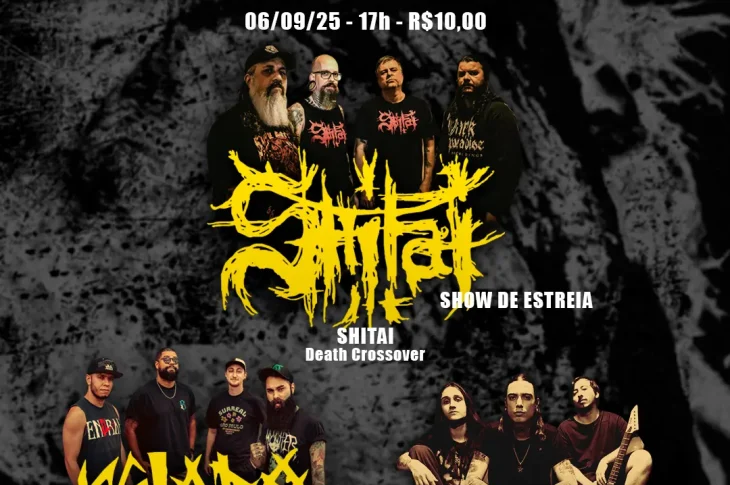 ⚡ SHITAI: Show de estreia é confirmado — pancadaria sonora invade o NVS Studio & Pub em setembro