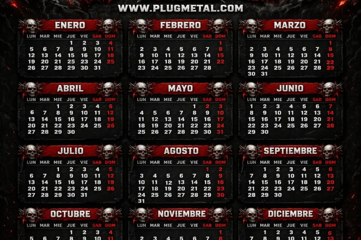 Calendario 2026- 2º versión.