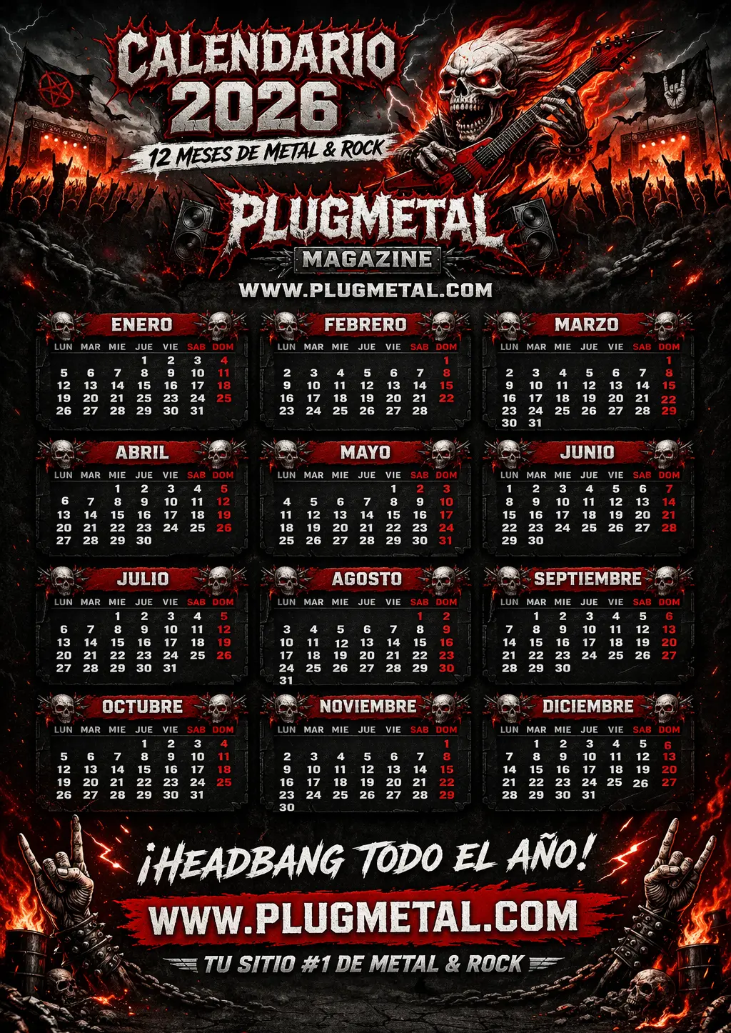 Calendario 2026- 2º versión.