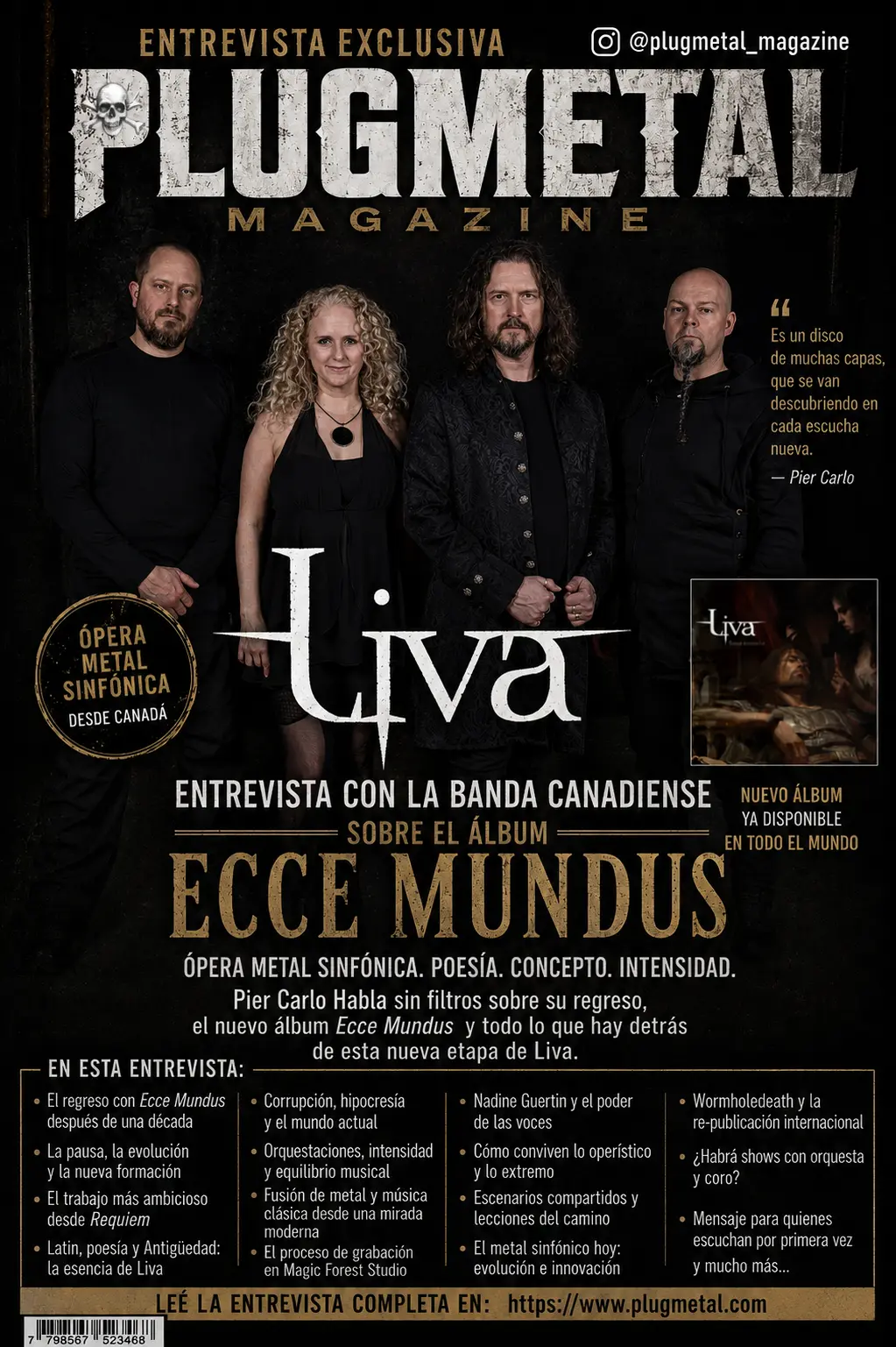 🎤 Entrevista Liva– acerca del álbum “Ecce Mundus”. 🎤 Entrevista Liva– acerca del álbum “Ecce Mundus”.