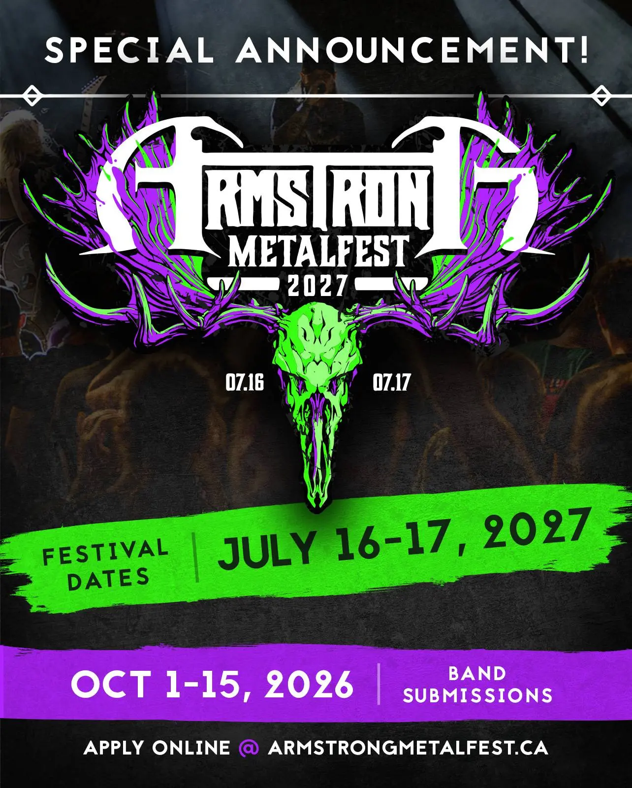 ⚡ Armstrong MetalFest: abre la convocatoria de bandas para su edición 2027.
