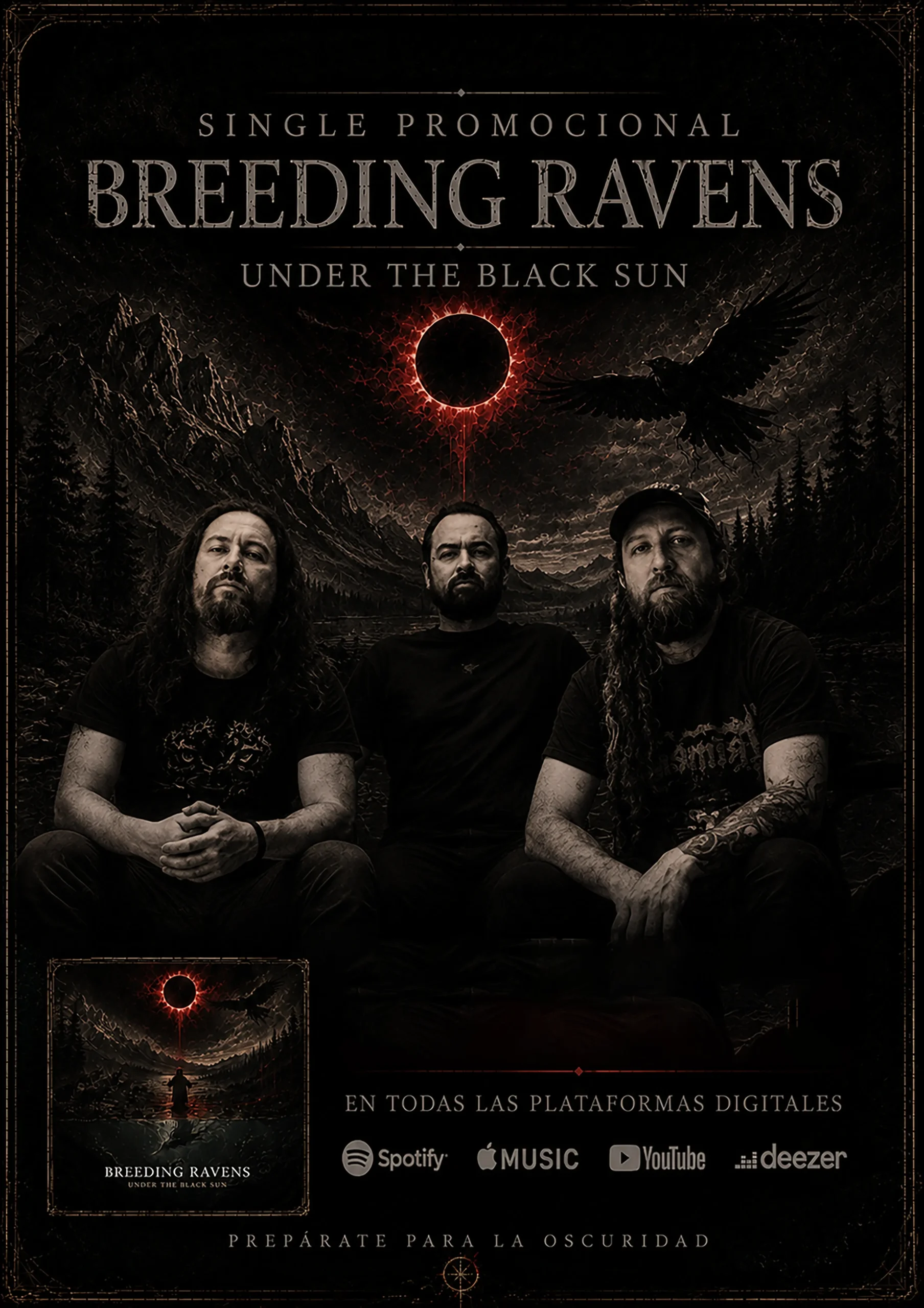 ⚡ Breeding Ravens: emerge desde el sur de Chile con «Under the Black Sun», su debut entre doom, death metal y oscuridad atmosférica.